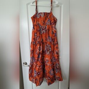 RHODE Vibrant Orange Floral Dress